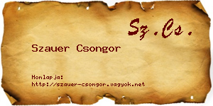 Szauer Csongor névjegykártya