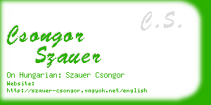 csongor szauer business card